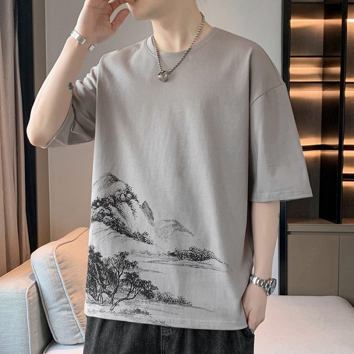 Classic trendy all-match short-sleeve-100181 - 图片 2